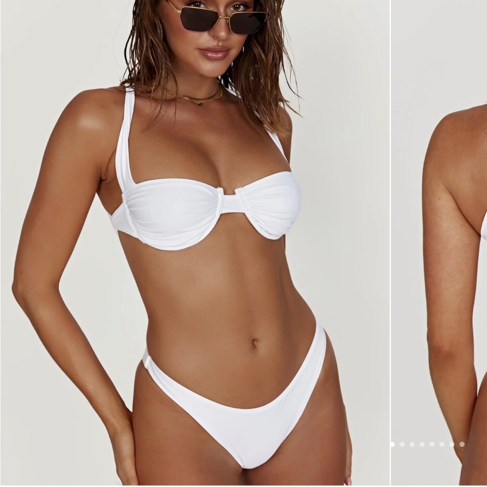 White meshki swim suit